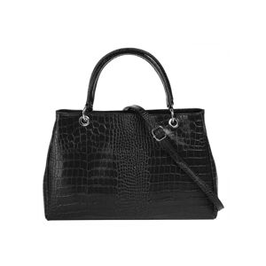 Cluty Handtasche Damen Leder, schwarz