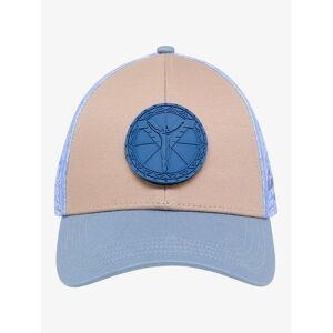 Carlo Colucci Baseball Cap Herren Baumwolle gemustert, blau