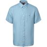 Tommy Hilfiger Leinenhemd Herren Regular Fit Button-Down, blau