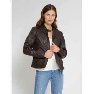 Mustang Lederjacke Damen, braun