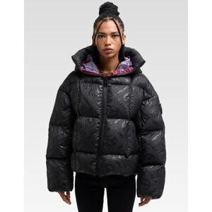 Carlo Colucci Winterjacke Damen bedruckt, schwarz