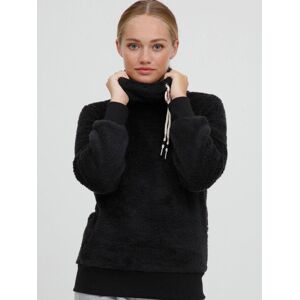 OXMO Fleecepullover Damen, schwarz