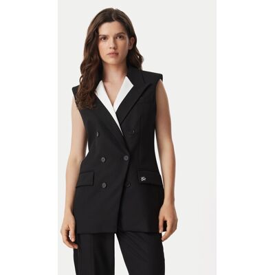 KARL LAGERFELD Weste B3W14028 Schwarz Relaxed Fit 38 female KARL LAGERFELD Weste B3W14028 Schwarz Relaxed Fit 38 female