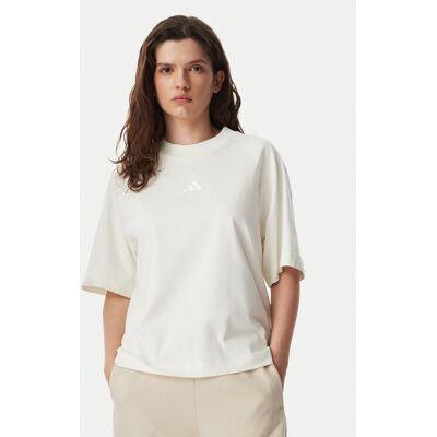 adidas T-Shirt Kit Small Logo KT0297 Creme Regular Fit S female adidas T-Shirt Kit Small Logo KT0297 Creme Regular Fit S female