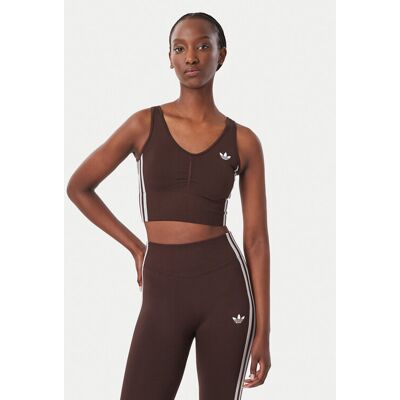 adidas Sport-BH Essentials 3 Stripes Seamless Bralette KZ4107 Braun S female adidas Sport-BH Essentials 3 Stripes Seamless Bralette KZ4107 Braun S female