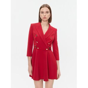 Elisabetta Franchi Coctailkleid AB-385-36E2-V580 Rot Regular Fit 44 female