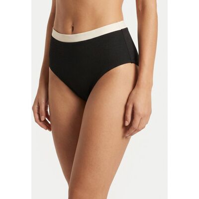 Seafolly Bikini-Unterteil Band Wave 40775-305 Schwarz 12 female Seafolly Bikini-Unterteil Band Wave 40775-305 Schwarz 12 female