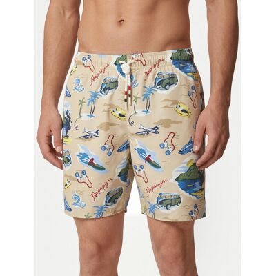 Napapijri Badeshorts V-Elior NP0A4GBS Beige Relaxed Fit L male Napapijri Badeshorts V-Elior NP0A4GBS Beige Relaxed Fit L male