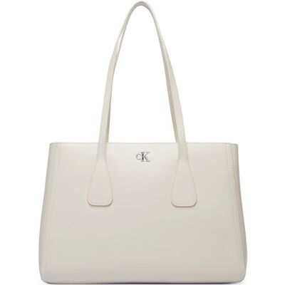 Calvin Klein Handtasche Ck Medium Work Tote LV04F3442G Hellbeige OS female Calvin Klein Handtasche Ck Medium Work Tote LV04F3442G Hellbeige OS female
