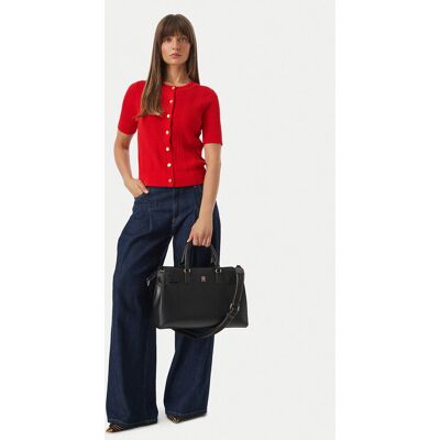 Tommy Hilfiger Handtasche Th Joy Satchel AW0AW19067 Schwarz OS female Tommy Hilfiger Handtasche Th Joy Satchel AW0AW19067 Schwarz OS female