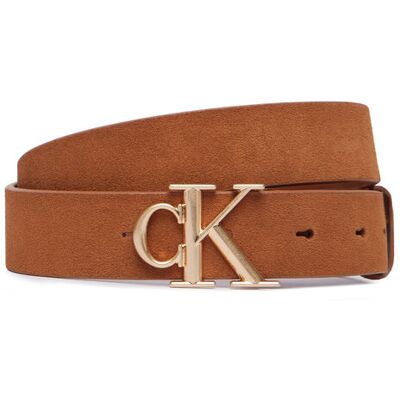Calvin Klein Damengürtel Round Ck Buckle Suede LV04F7144G Braun 95 female Calvin Klein Damengürtel Round Ck Buckle Suede LV04F7144G Braun 95 female