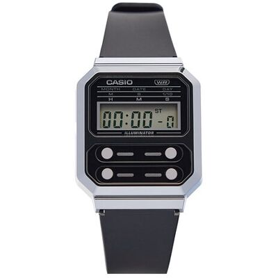 Casio Uhr A100WEF-1AEF Schwarz NOSIZE male Casio Uhr A100WEF-1AEF Schwarz NOSIZE male