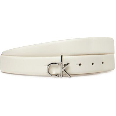 Calvin Klein Damengürtel Ck Buckle Belt 3.0_Smooth K60K613156 Weiß 120 female Calvin Klein Damengürtel Ck Buckle Belt 3.0_Smooth K60K613156 Weiß 120 female