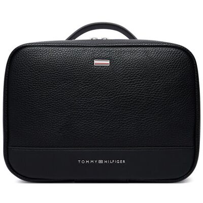 Tommy Hilfiger Kosmetiktasche Th Central Travel Washbag AM0AM14550 Schwarz NOSIZE male Tommy Hilfiger Kosmetiktasche Th Central Travel Washbag AM0AM14550 Schwarz NOSIZE male