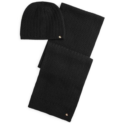 LAUREN RALPH LAUREN Set Schal und Mütze 454P04471001 Schwarz NOSIZE female LAUREN RALPH LAUREN Set Schal und Mütze 454P04471001 Schwarz NOSIZE female