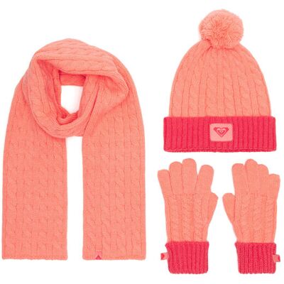 Roxy Set Mütze, Schal und Handschuhe RX-KF-001-AW24 Orange NOSIZE female Roxy Set Mütze, Schal und Handschuhe RX-KF-001-AW24 Orange NOSIZE female