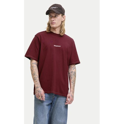 Jack & Jones T-Shirt Meadows Minimal 12283630 Rot Loose Fit S male