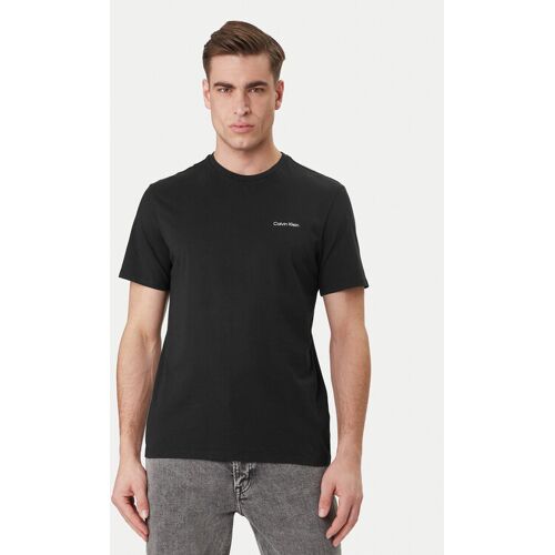 Calvin Klein T-Shirt Micro Logo LV04LC255G Schwarz Regular Fit XS male