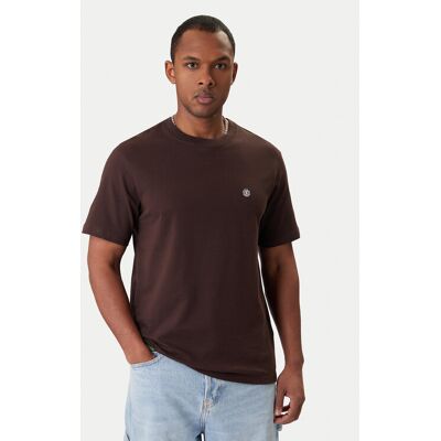 Element T-Shirt Icon Embroidery ELYKT00168 Braun Regular Fit M male Element T-Shirt Icon Embroidery ELYKT00168 Braun Regular Fit M male