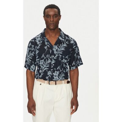Tommy Hilfiger Hemd Bowling Shirt Print UM0UM03227 Dunkelblau Regular Fit L male Tommy Hilfiger Hemd Bowling Shirt Print UM0UM03227 Dunkelblau Regular Fit L male