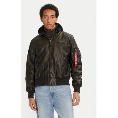 Alpha Industries Jacke aus Kunstleder 123106 Schwarz Regular Fit M male Alpha Industries Jacke aus Kunstleder 123106 Schwarz Regular Fit M male
