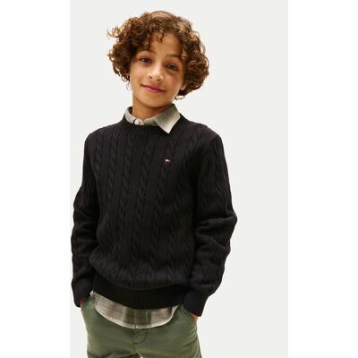 Tommy Hilfiger Pullover KB0KB09753 Schwarz Regular Fit 8Y male Tommy Hilfiger Pullover KB0KB09753 Schwarz Regular Fit 8Y male