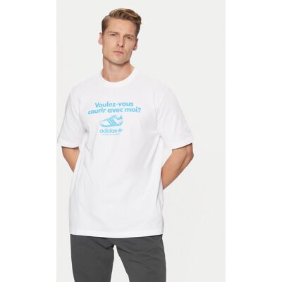 adidas JC8365 Weißes Graphic Tee - T-Shirt adidas JC8365 Weißes Graphic Tee - T-Shirt