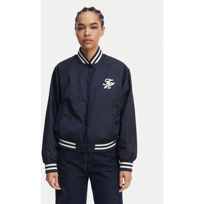 Tommy Hilfiger Bomberjacke Logo Appliqué WW0WW48618 Dunkelblau Regular Fit M female Tommy Hilfiger Bomberjacke Logo Appliqué WW0WW48618 Dunkelblau Regular Fit M female