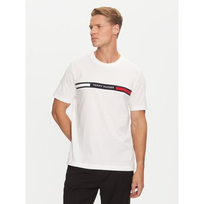 Tommy Hilfiger T-Shirt MW0MW36498 Weiß Regular Fit L male Tommy Hilfiger T-Shirt MW0MW36498 Weiß Regular Fit L male