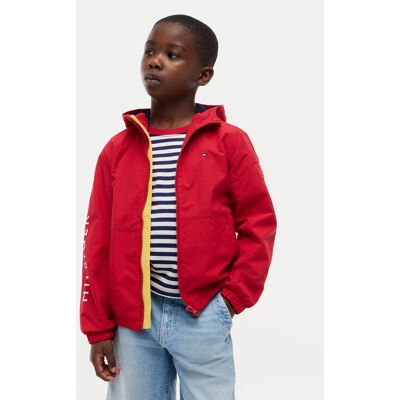 Tommy Hilfiger Windjacke Windbreaker KB0KB10587 Rot Regular Fit 10Y male Tommy Hilfiger Windjacke Windbreaker KB0KB10587 Rot Regular Fit 10Y male