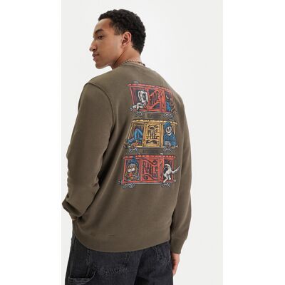 Element Sweatshirt Timber Boxcar Cr ELYSF00312 Khakifarben Regular Fit S male Element Sweatshirt Timber Boxcar Cr ELYSF00312 Khakifarben Regular Fit S male