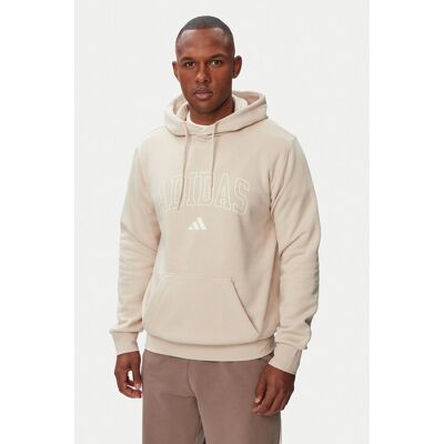 adidas Sweatshirt Collegiate Script Graphic Hoodie KC7185 Beige Regular Fit M male adidas Sweatshirt Collegiate Script Graphic Hoodie KC7185 Beige Regular Fit M male