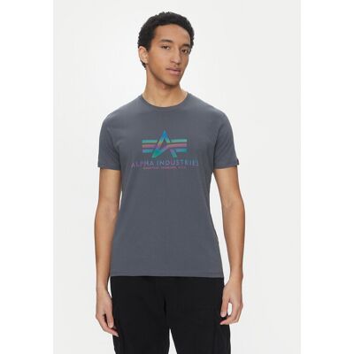 Alpha Industries T-Shirt Basic 100501 Grau Regular Fit L male Alpha Industries T-Shirt Basic 100501 Grau Regular Fit L male