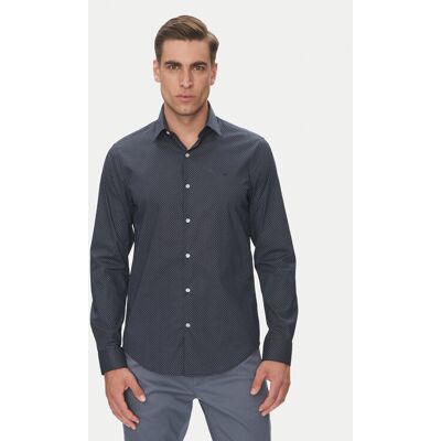 Calvin Klein Hemd LV019EU005 Dunkelblau Slim Fit 44 male Calvin Klein Hemd LV019EU005 Dunkelblau Slim Fit 44 male