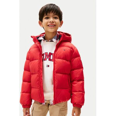 Tommy Hilfiger Daunenjacke Essential KB0KB10091 D Rot Regular Fit 14 male Tommy Hilfiger Daunenjacke Essential KB0KB10091 D Rot Regular Fit 14 male