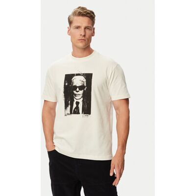 Karl Lagerfeld Jeans T-Shirt B3M17006 Creme Regular Fit XL male Karl Lagerfeld Jeans T-Shirt B3M17006 Creme Regular Fit XL male