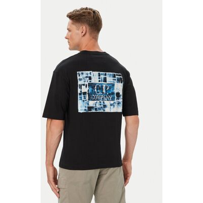 C.P. Company T-Shirt 21CMTS180A110579W Schwarz Comfort Fit M male C.P. Company T-Shirt 21CMTS180A110579W Schwarz Comfort Fit M male