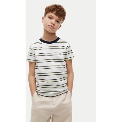 Tommy Hilfiger T-Shirt Essential KB0KB06879 Creme Regular Fit 16Y male Tommy Hilfiger T-Shirt Essential KB0KB06879 Creme Regular Fit 16Y male