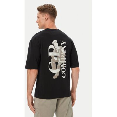 C.P. Company T-Shirt 21CMTS209A110579W Schwarz Comfort Fit XL male C.P. Company T-Shirt 21CMTS209A110579W Schwarz Comfort Fit XL male