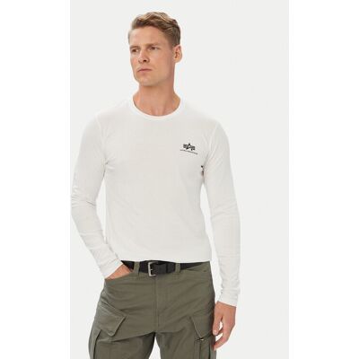 Alpha Industries Longsleeve Basic Small Logo 198517 Weiß Regular Fit S male Alpha Industries Longsleeve Basic Small Logo 198517 Weiß Regular Fit S male