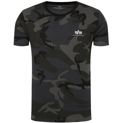 Alpha Industries T-Shirt Basic T Small Logo Camo 188505C Grau Regular Fit M male Alpha Industries T-Shirt Basic T Small Logo Camo 188505C Grau Regular Fit M male