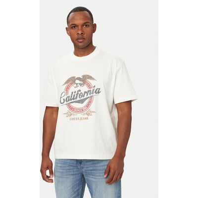 Guess Jeans T-Shirt M6YI14 K3945 Creme Regular Fit XXL male Guess Jeans T-Shirt M6YI14 K3945 Creme Regular Fit XXL male
