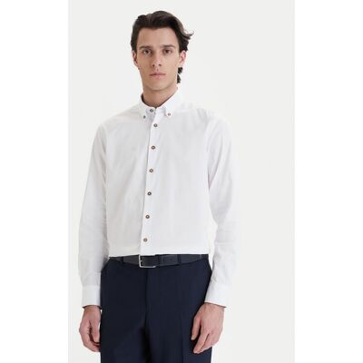 Bugatti Hemd 9350-78500C Weiß Modern Fit L male Bugatti Hemd 9350-78500C Weiß Modern Fit L male