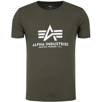 Alpha Industries T-Shirt Basic 100501 Grün Regular Fit S male Alpha Industries T-Shirt Basic 100501 Grün Regular Fit S male