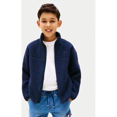 Tommy Hilfiger Fleecejacke KS0KS00739 Dunkelblau Regular Fit 12Y male Tommy Hilfiger Fleecejacke KS0KS00739 Dunkelblau Regular Fit 12Y male