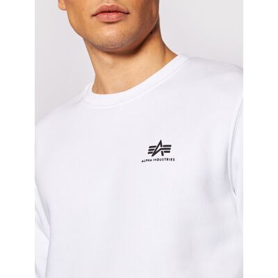Alpha Industries Sweatshirt Basic 188307 Weiß Regular Fit XL male Alpha Industries Sweatshirt Basic 188307 Weiß Regular Fit XL male