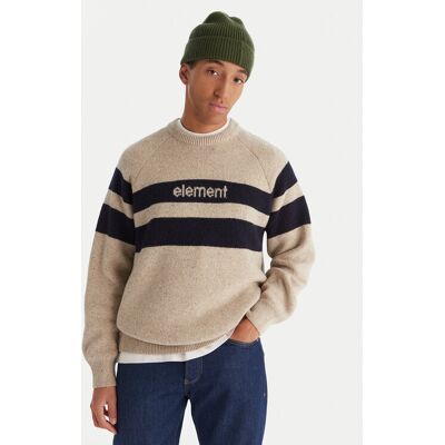 Element Pullover 2000s RIB CR ELYSW00128 Beige Regular Fit S male Element Pullover 2000s RIB CR ELYSW00128 Beige Regular Fit S male