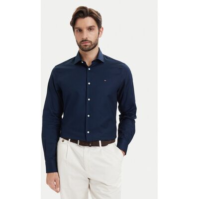 Tommy Hilfiger Hemd Dobby MW0MW43747 Dunkelblau Regular Fit 46 male Tommy Hilfiger Hemd Dobby MW0MW43747 Dunkelblau Regular Fit 46 male