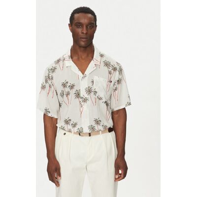 Tommy Hilfiger Hemd Bowling Shirt Print UM0UM03227 Beige Regular Fit XL male Tommy Hilfiger Hemd Bowling Shirt Print UM0UM03227 Beige Regular Fit XL male