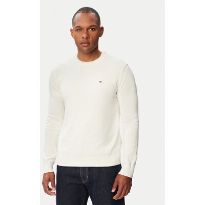 Tommy Jeans Pullover Essential DM0DM22853 Weiß Slim Fit S male Tommy Jeans Pullover Essential DM0DM22853 Weiß Slim Fit S male